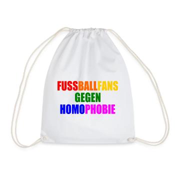 fans gegen homophobie - Turnbeutel - Weiß - Vorne