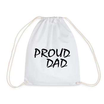 Proud dad - Drawstring Bag - white - Front