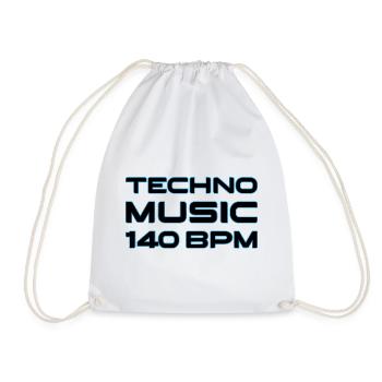 Techno Neon 140 BPM - Turnbeutel - Weiß - Vorne