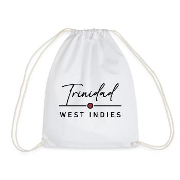 Trinidad and Tobago - West Indies - Caribbean - Drawstring Bag - white - Front
