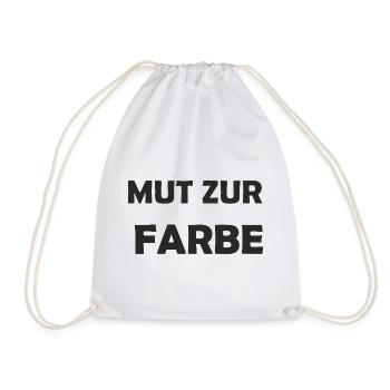 Mut zur Farbe – Farbexplosion - Turnbeutel - Weiß - Vorne