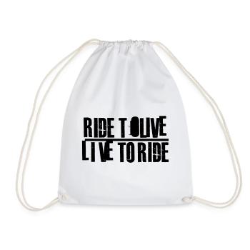ride to live - Turnbeutel - Weiß - Vorne