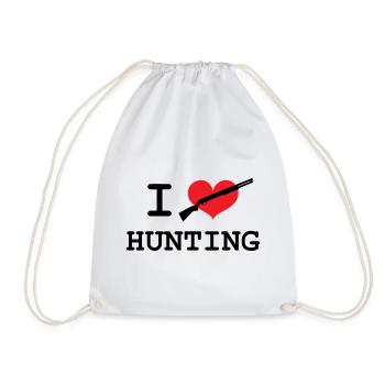 J'aime chasser - Sac de sport léger - blanc - Devant