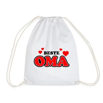 Grandma heart logo with love accents - Drawstring Bag - white - Front