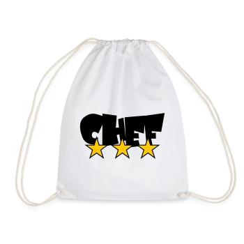 Chef Étoilé : Design 3 Étoiles Gastronomie - Sac de sport léger - blanc - Devant