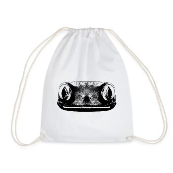 Gecko / Frog - Drawstring Bag - white - Front
