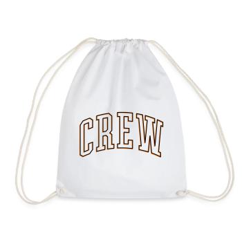 Crew Outline - Drawstring Bag - white - Front