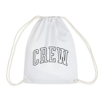 Crew Outline - Drawstring Bag - white - Front