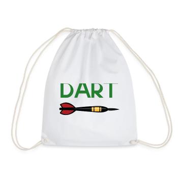 DART Target Arrow Design - Drawstring Bag - white - Front