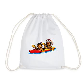 Indiens pagayant - Sac de sport léger - blanc - Devant