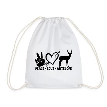 Cœur d’antilope Motif animal de paix - Sac de sport léger - blanc - Devant