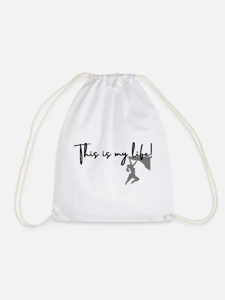 This is my life-KletternII - Turnbeutel - Weiß