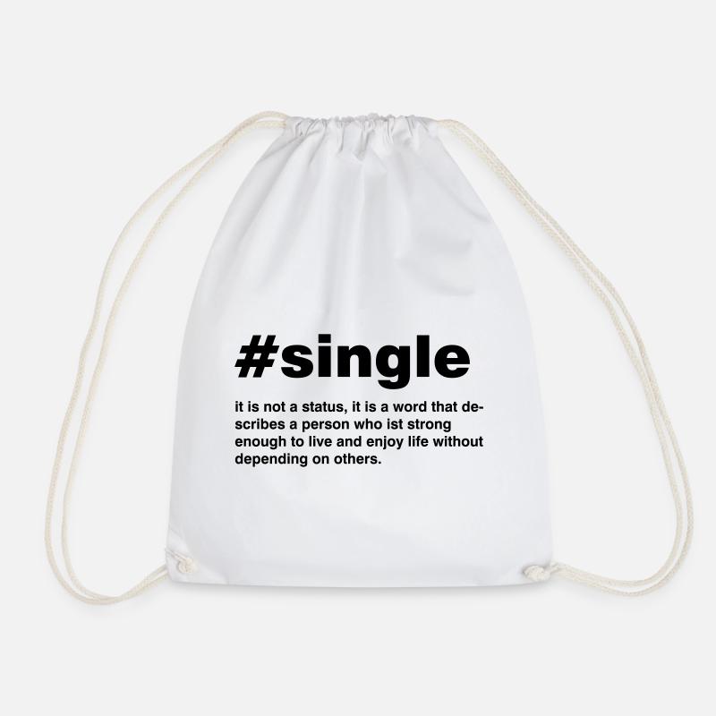 Single is emergency a status - Drawstring Bag - white