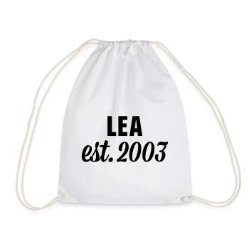 Lea est 2003 - Turnbeutel - Weiß - Vorne