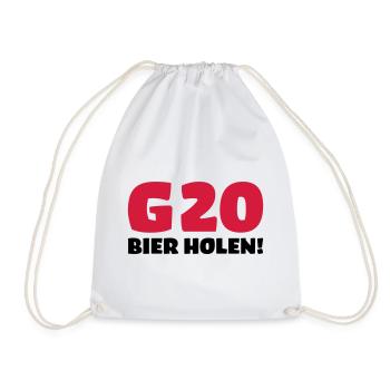 Bier holen Humor - Turnbeutel - Weiß - Vorne