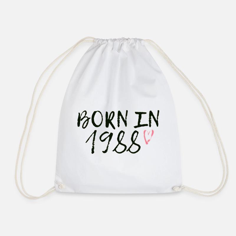 BORN IN1988 - Turnbeutel - Weiß