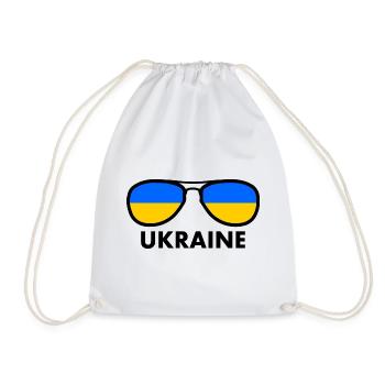 Ukraine - Drawstring Bag - white - Front