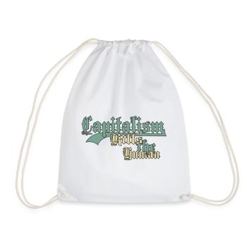 Capitalism Kills the Human - Drawstring Bag - white - Front