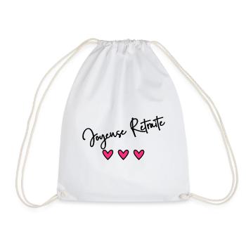 RETRAITE. BONNE RETRAITE. JOYEUSE RETRAITE. - Sac de sport léger - blanc - Devant