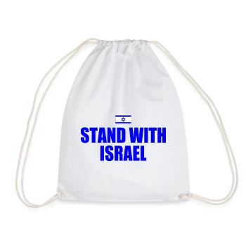 Stand with israel - Drawstring Bag - white - Front