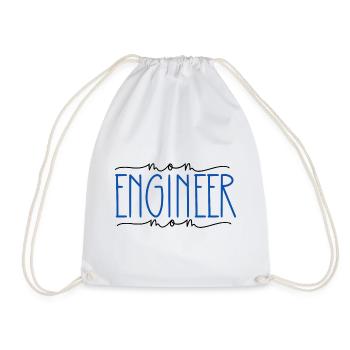 Ingenieur stolze Mama süßes Geschenk - Turnbeutel - Weiß - Vorne