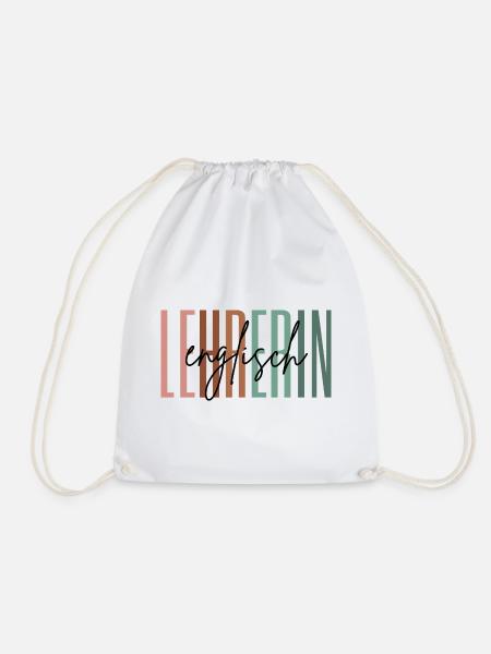 Lehrerin Englisch Englischlehrerin Schule Geschenk - Turnbeutel - Weiß