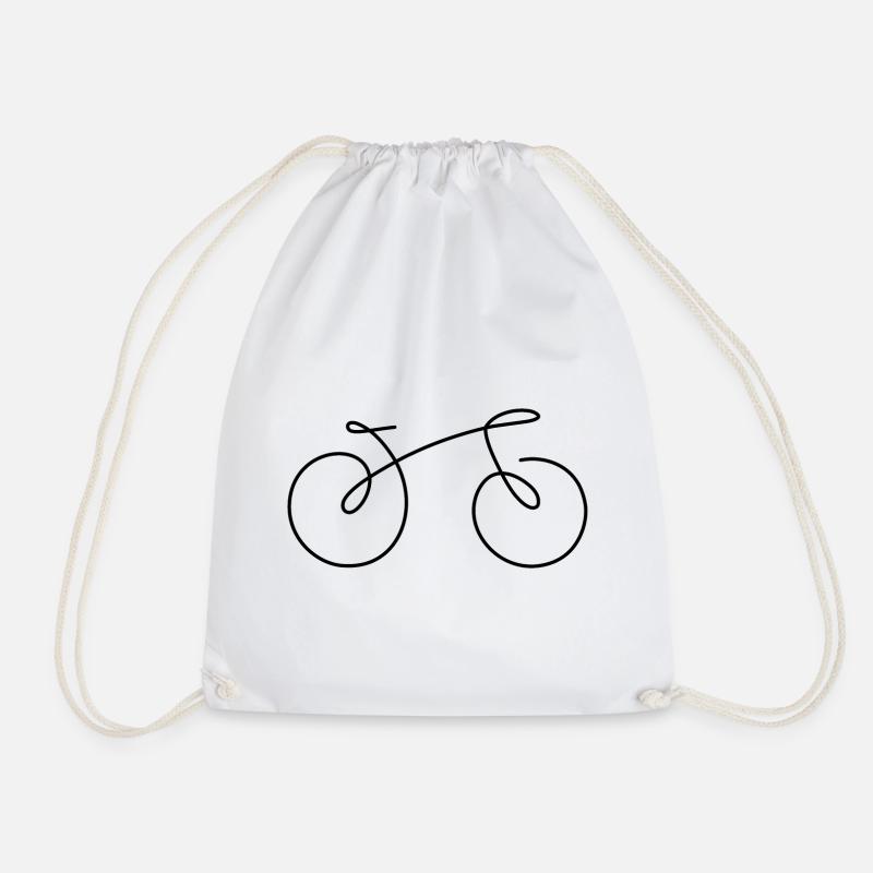 Fahrrad Linie - Turnbeutel - Weiß