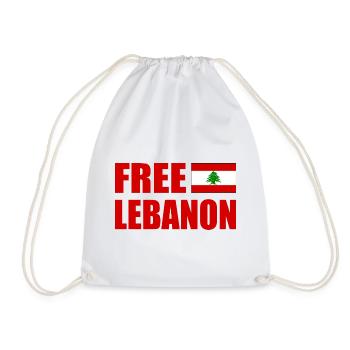 free lebanon - Drawstring Bag - white - Front