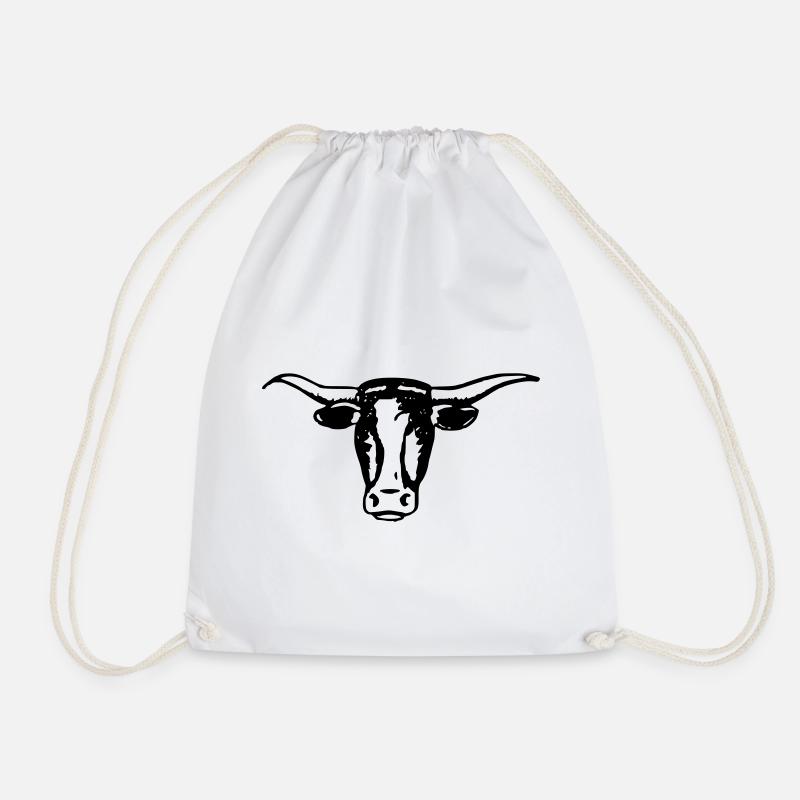 Longhorn Ochsenkopf - Turnbeutel - Weiß