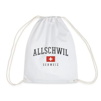 Allschwil Logo Schweizer Flagge - Turnbeutel - Weiß - Vorne
