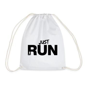 JUST RUN, RUN NOW! RESOLUTION JOGGING FITNESS FIT - Drawstring Bag - white - Front
