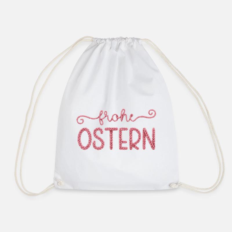 Frohe Ostern - Turnbeutel - Weiß