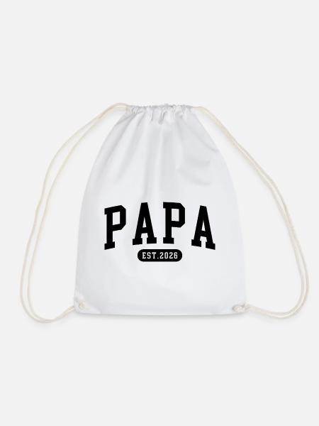 Geschenk für werdende Väter Papa 2026 - Turnbeutel - Weiß