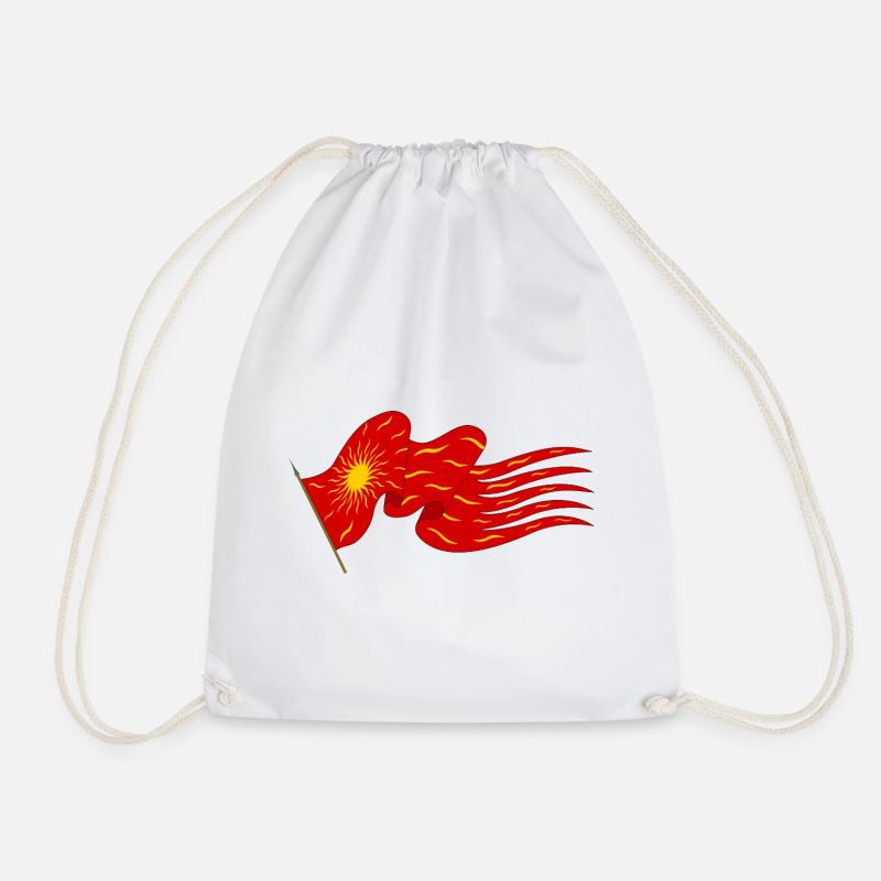 Oriflamme - Sun on Fire Flag - Drawstring Bag - white