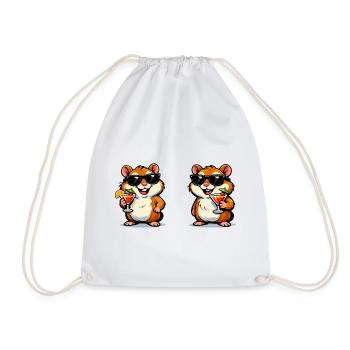 Cocktails de hamsters du soleil - Sac de sport léger - blanc - Devant