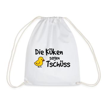 Die Küken sagen Tschüss – Abschied Erzieherin - Turnbeutel - Weiß - Vorne