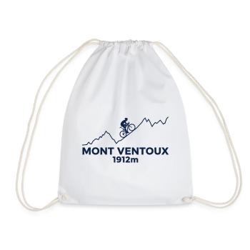 Mont Ventoux Elevation Profile Tee - Drawstring Bag - white - Front