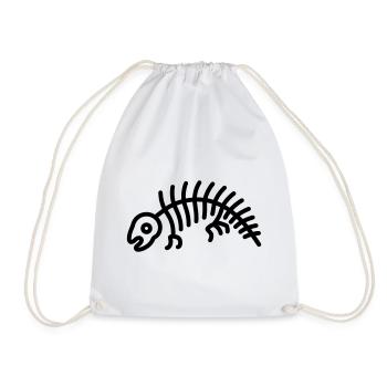 Dinosaur Bone - Drawstring Bag - white - Front