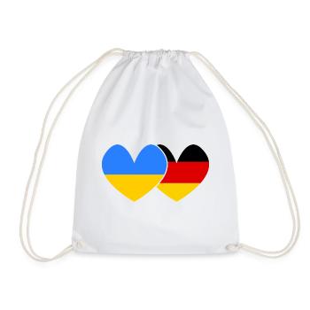 Ukraine Deutschland Freundschaft  - Turnbeutel - Weiß - Vorne
