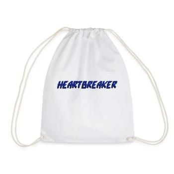 heartbreaker blue - Drawstring Bag - white - Front