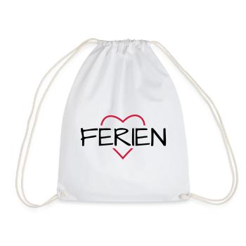 Ferien - Turnbeutel - Weiß - Vorne