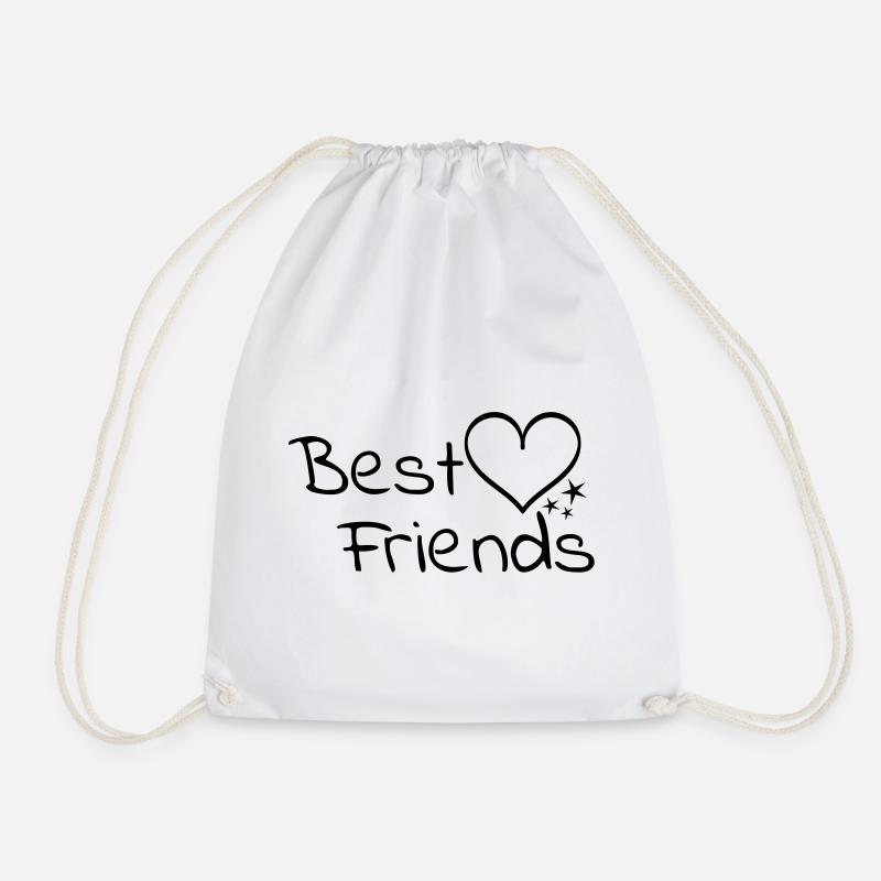 Best friends - Drawstring Bag - white