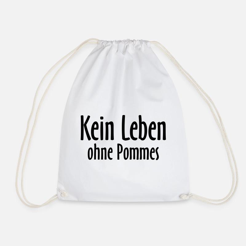 Kein Leben ohne Pommes - Turnbeutel - Weiß