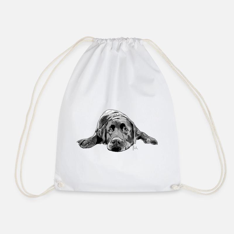 Labrador - Drawstring Bag - white