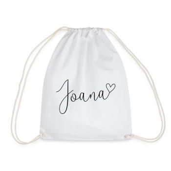 Joana Surname First Name Name Day - Drawstring Bag - white - Front