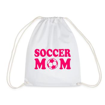 Soccer mom - Drawstring Bag - white - Front