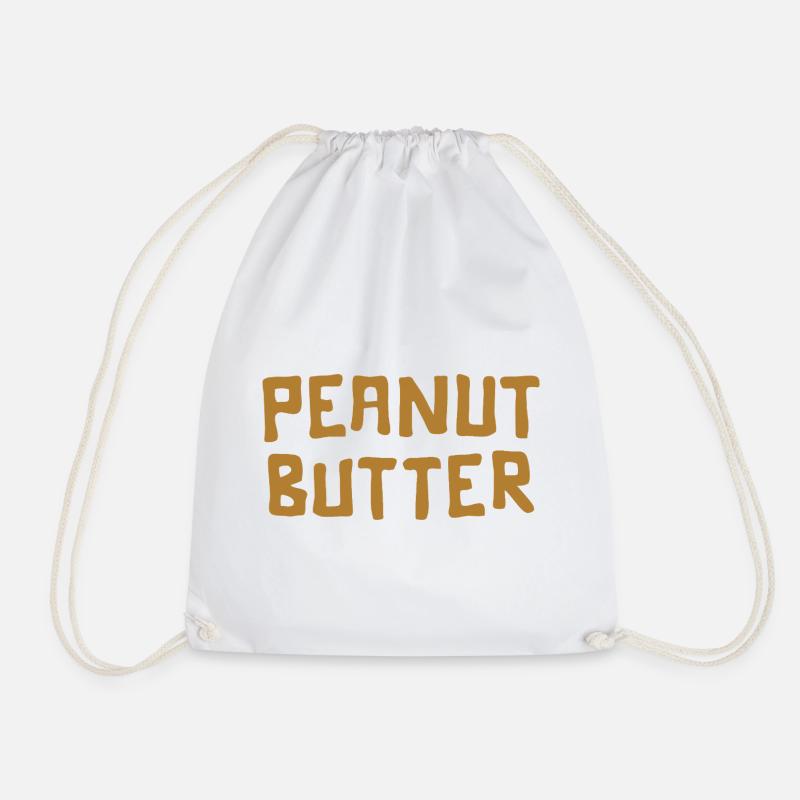 Peanut butter 🥜 - Drawstring Bag - white