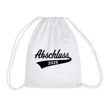 Graduation 2026 (Graduation / Black) - Drawstring Bag - white - Front