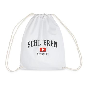 Schlieren – Swiss identity from Zurich - Drawstring Bag - white - Front