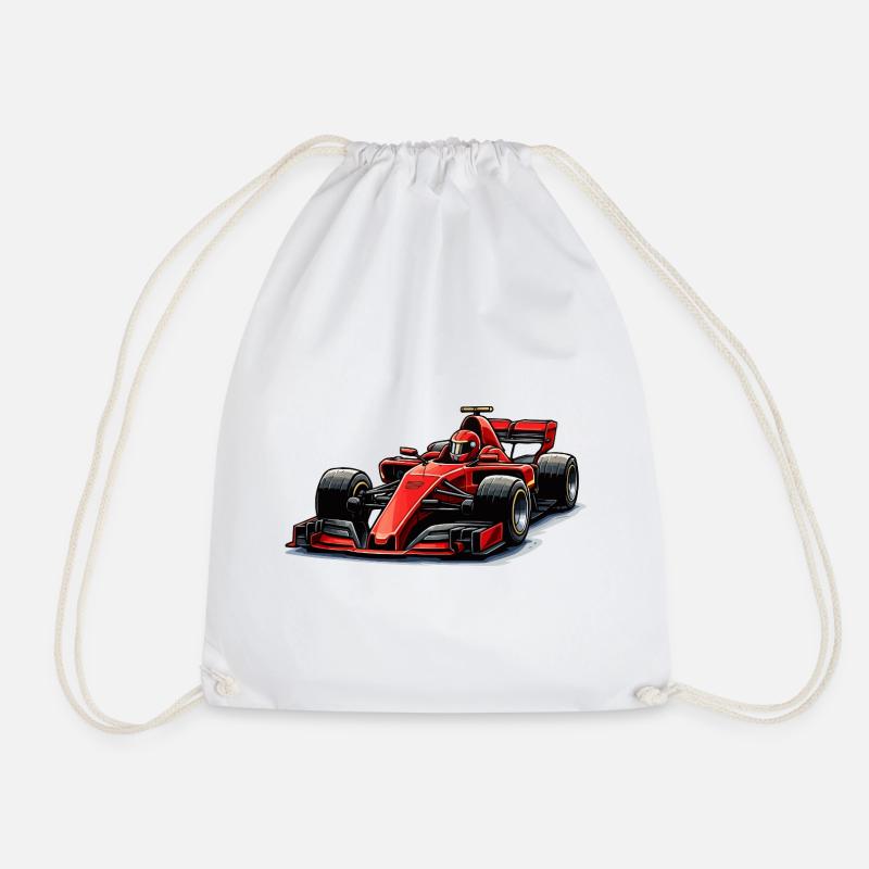 Graphismes de voitures de course - Sac de sport léger - blanc